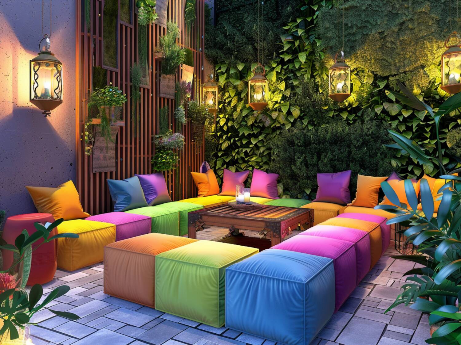 10 inspiracji na urządzenie patio z meblami modułowymi.