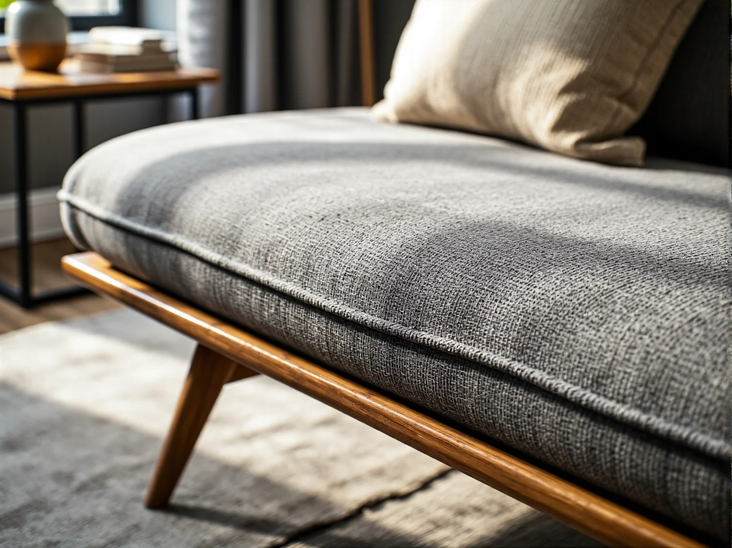 Biały regał skandynawski z książkami i roślinami