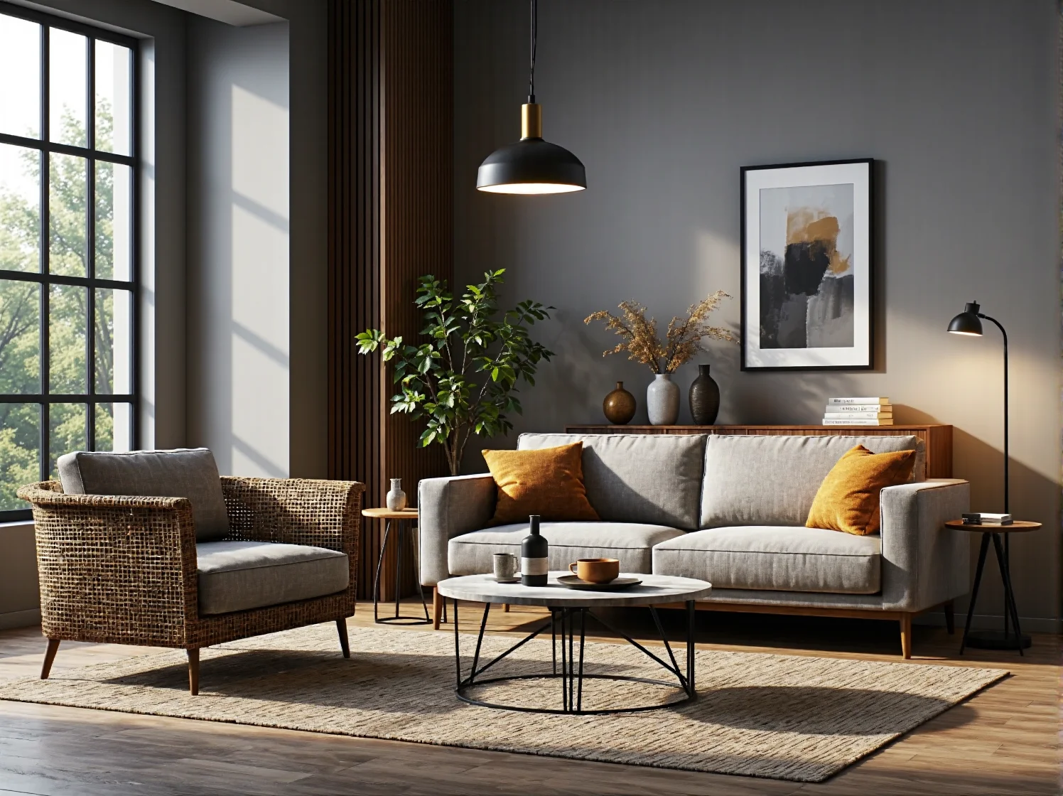 Czarne oprawy ścienne led idealne do industrialnej elewacji.