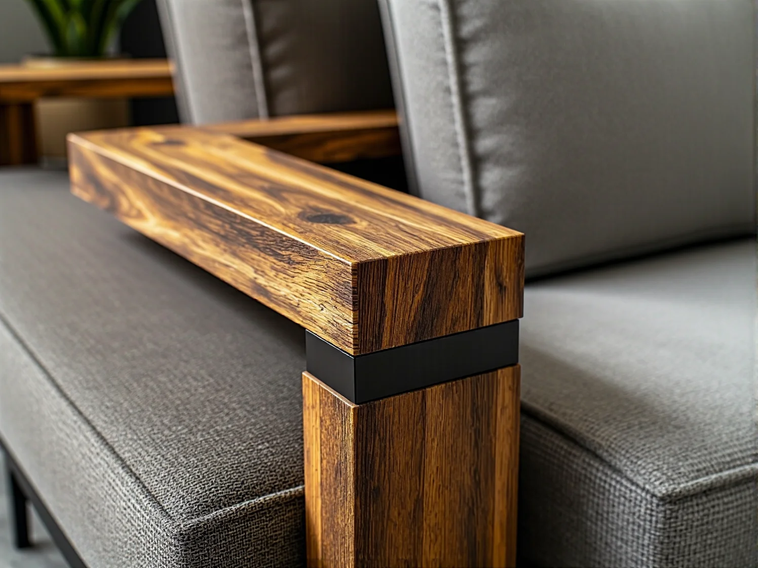 Drewniana komoda vintage jako praktyczne rozwiązanie na organizację przestrzeni w salonie.