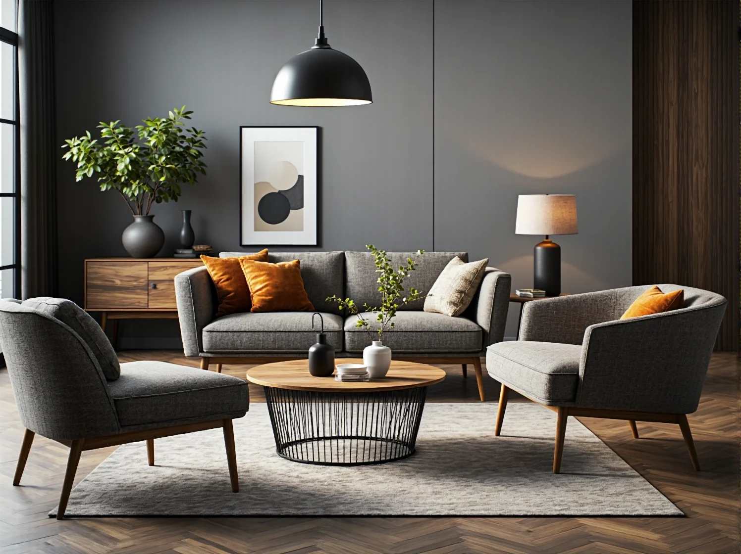 Metalowy kinkiet zewnętrzny w stylu loftowym na betonowej ścianie.