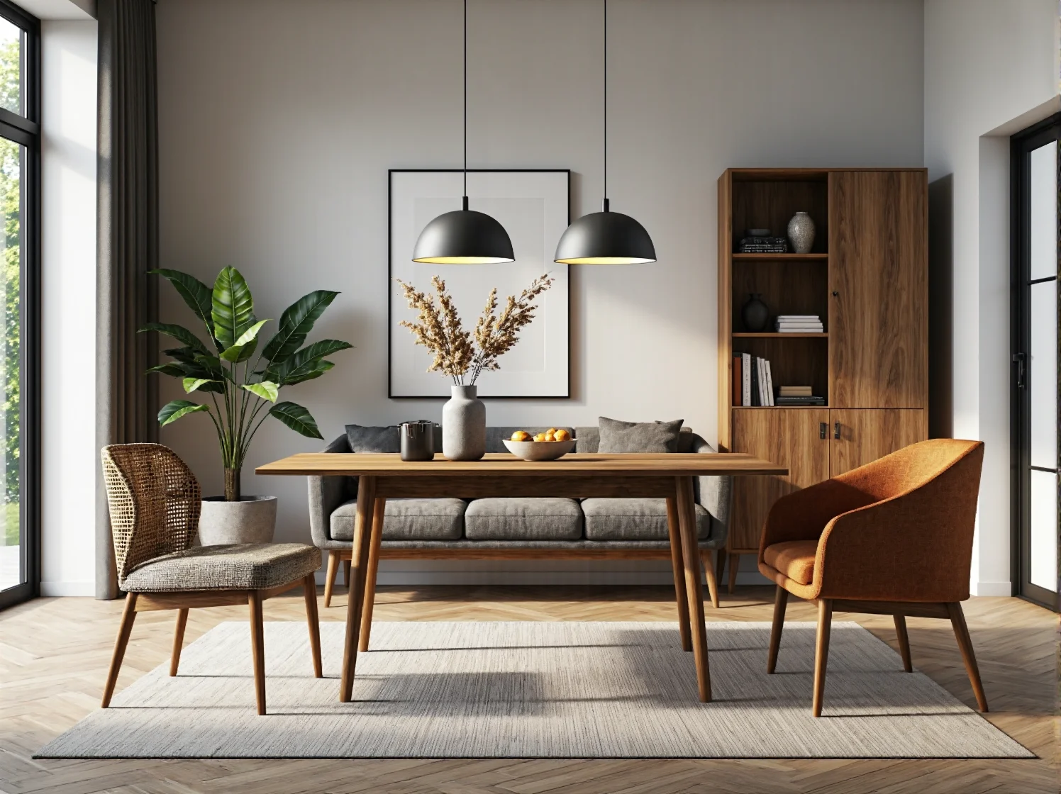 Subtelne lampy wiszące łączące piękny design z funkcjonalnością w kuchni.